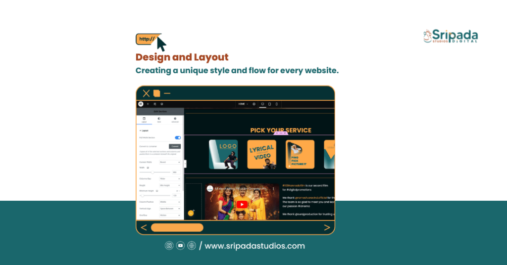Website development - design & layout